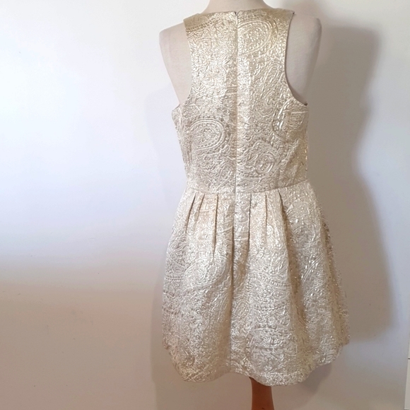 Sportsgirl Size 16 Gold Sleeveless Dress - Picture 5 of 9